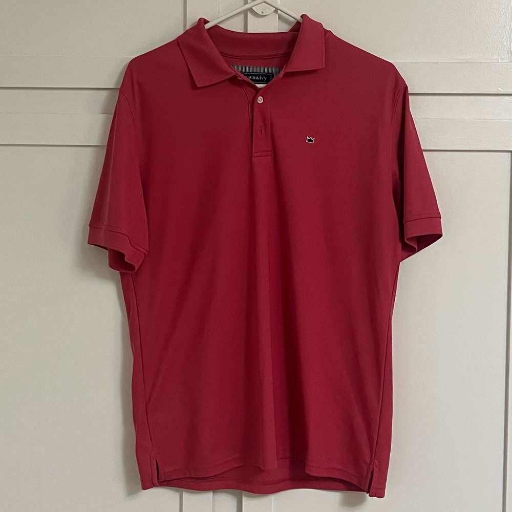 Crown & Ivy Men's Polo shirt. Size medium. Color pink. New condition.